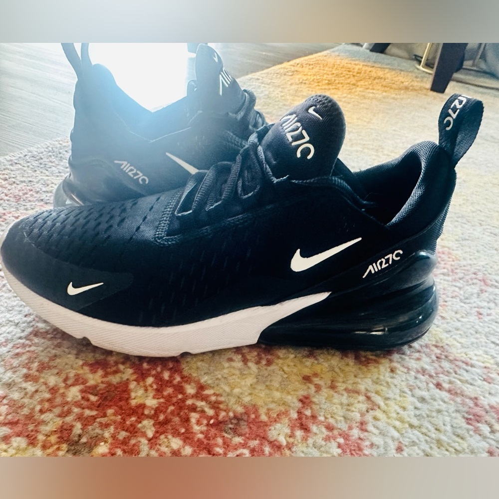 Nike Air Max 270 Black and White Women's Shoes.